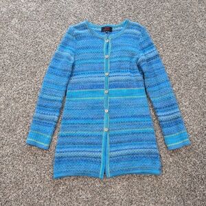 Vintage 100% Alpaca Wool Knit Cardigan Sweater Size Medium